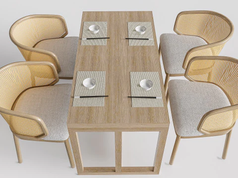 Sof&aacute; para restaurante 8 Modelo 3D