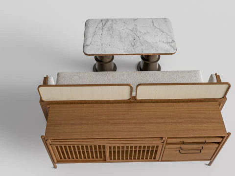 Sof&aacute; para restaurante 8 Modelo 3D