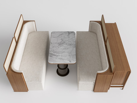 Restaurant seating sofa 8 3D 模型