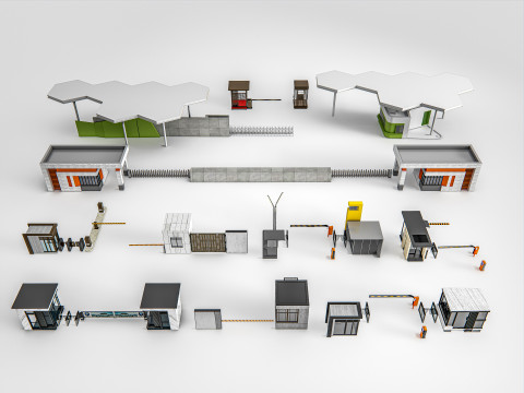 Security guard booth 1 3D Model