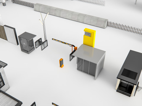 Security guard booth 1 Model 3D