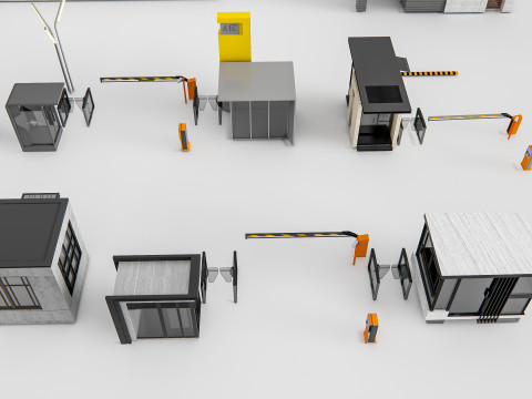Security guard booth 1 Model 3D
