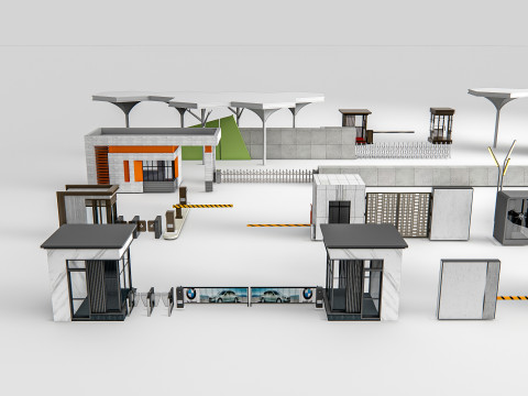Security guard booth 1 Model 3D