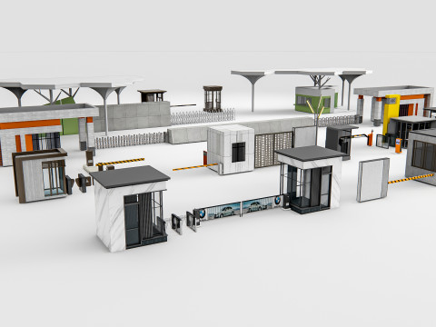 Security guard booth 1 Model 3D
