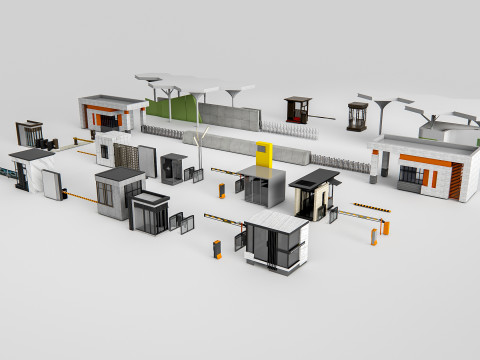 Security guard booth 1 Model 3D