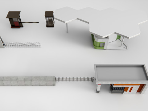 Security guard booth 1 Model 3D