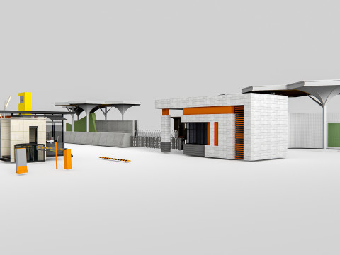 Security guard booth 1 Model 3D