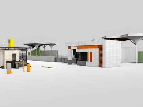 Security guard booth 1 Model 3D