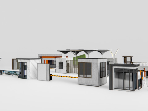 Security guard booth 1 Model 3D