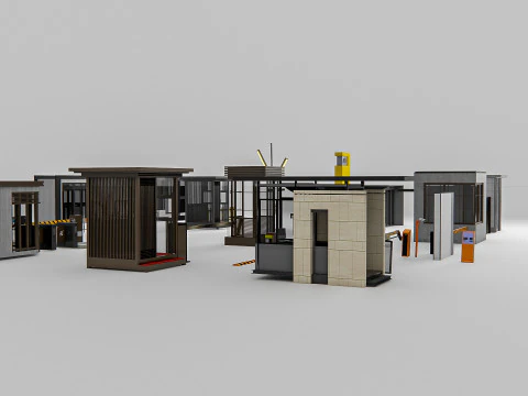 Security guard booth 2 3D Model