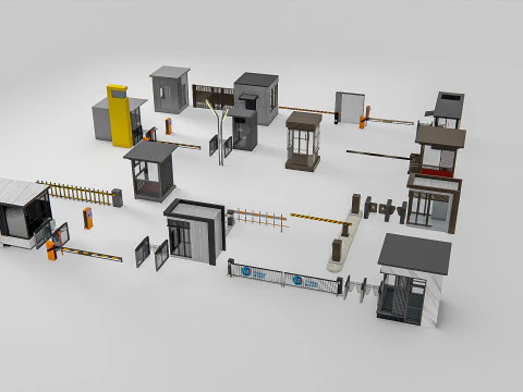 Security guard booth 2 3D Model