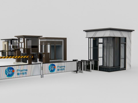 Security guard booth 2 3D Model