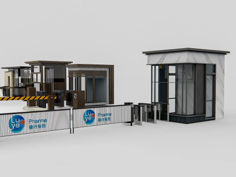 Security guard booth 2 3D Model