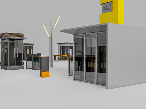 Security guard booth 2 3D Model