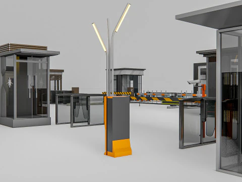 Security guard booth 2 3D Model