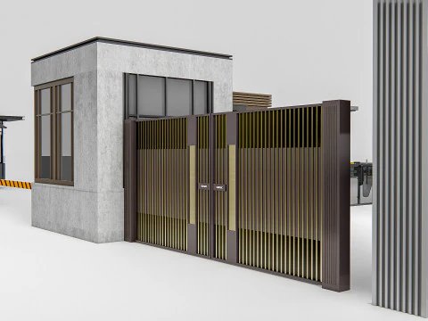 Security guard booth 2 3D Model