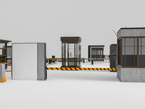 Security guard booth 2 3D Model