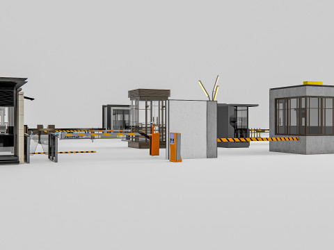 Security guard booth 2 3D Model