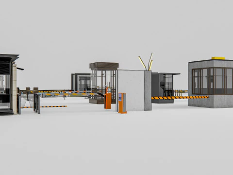 Security guard booth 2 3D Model