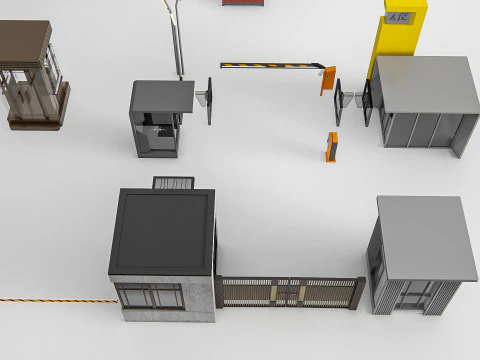 Security guard booth 2 3D Model