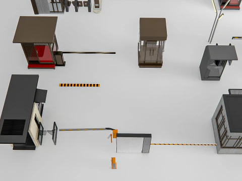Security guard booth 2 3D Model