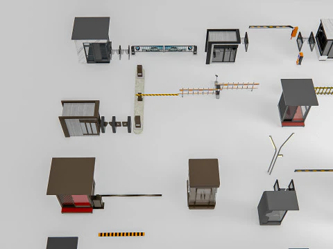 Security guard booth 2 3D Model