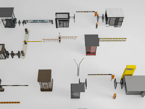 Security guard booth 2 3D Model