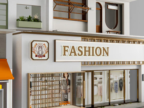 Negozio davanti 1 Modello 3D