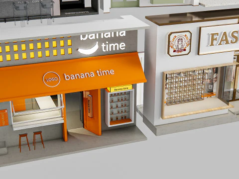 Negozio davanti 1 Modello 3D