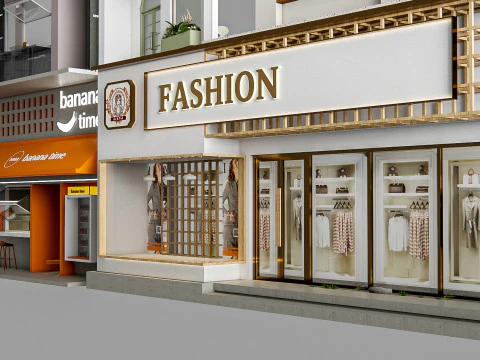 Negozio davanti 1 Modello 3D