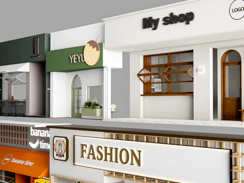 Negozio davanti 1 Modello 3D