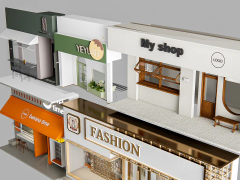 Negozio davanti 1 Modello 3D