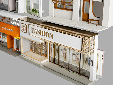 Negozio davanti 1 Modello 3D