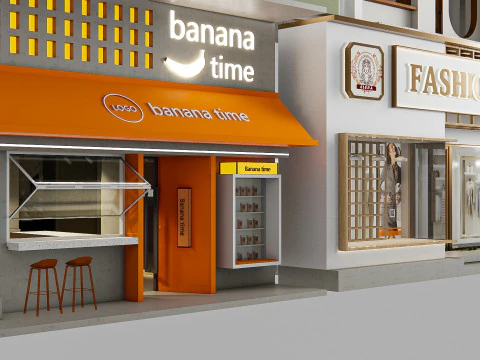 Negozio davanti 1 Modello 3D