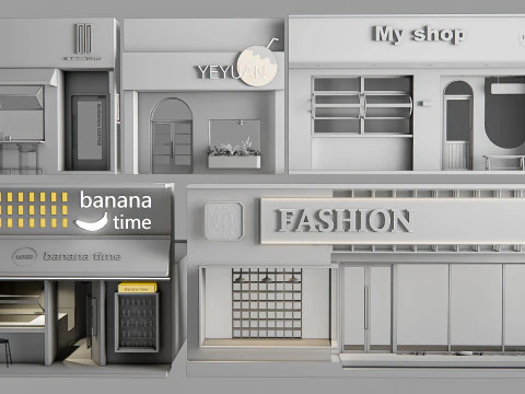 Negozio davanti 1 Modello 3D