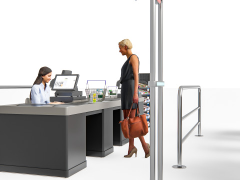 Supermarket Shop Store Elements checkout 3 3D Модель