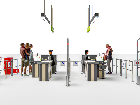 Supermarket Shop Store Elements checkout 5 3D Модель