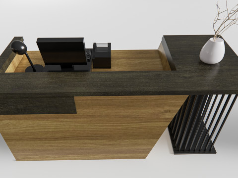 Supermarket Shop Store Elements checkout 6 3D Модель