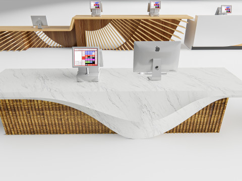 Supermarket Shop Store Elements checkout 6 3D Модель