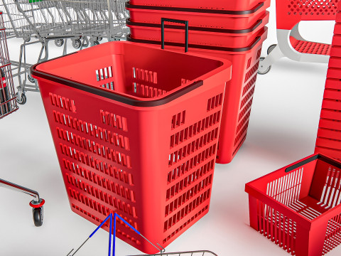 Supermarket Shop Store Elements checkout 8 Modelo 3D