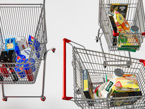 Supermarket Shop Store Elements checkout 8 Modelo 3D