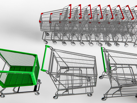 Supermarket Shop Store Elements checkout 8 Modelo 3D