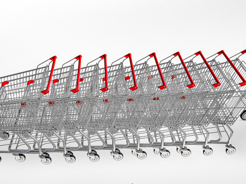 Supermarket Shop Store Elements checkout 8 Modelo 3D
