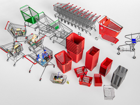 Supermarket Shop Store Elements checkout 8 Modelo 3D