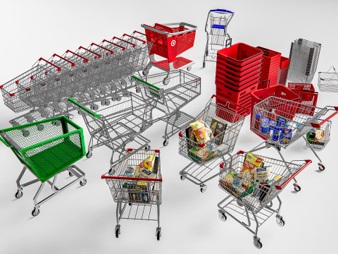 Supermarket Shop Store Elements checkout 8 Modelo 3D