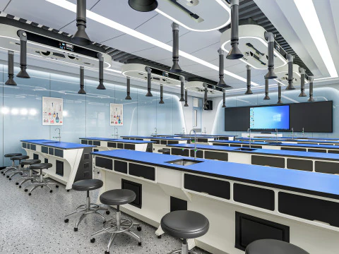 Schulungsraum f&uuml;r Anatomie im Krankenhaus 3D Modell