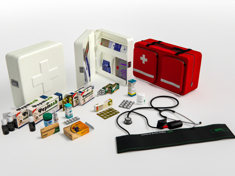 Hospital First Aid Kit 3Dモデル