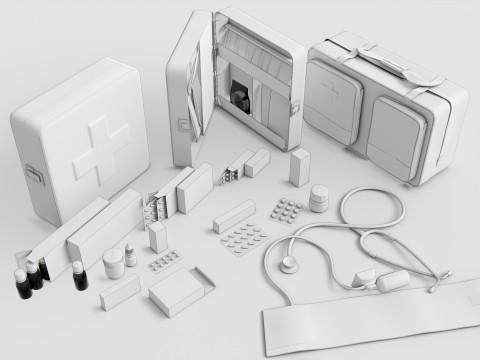 Hospital First Aid Kit 3Dモデル