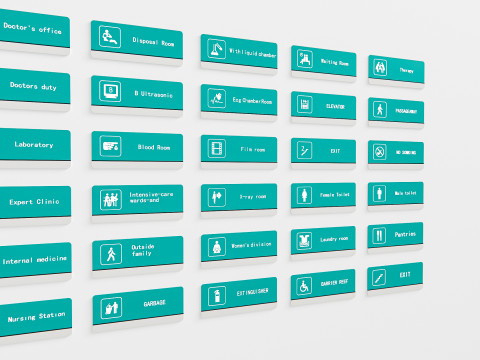 Hospital department signs 0 3D Model