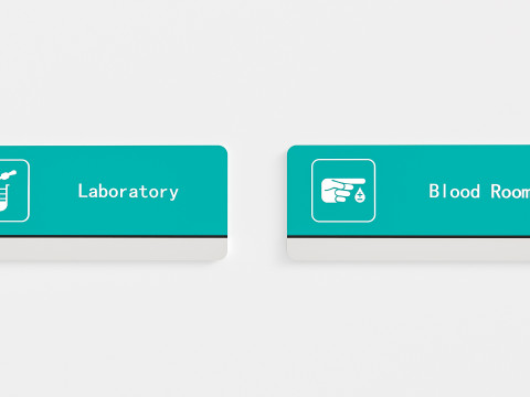 Hospital department signs 0 3D Model